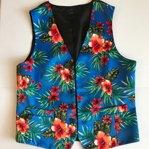 Hawaiian print vest